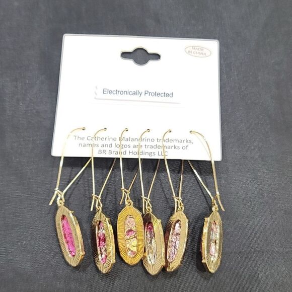 BRAND NEW  CATHERINE MALANDRINO 3-PACK STATEMENT GEMSTONE DROP EARRINGS - Picture 11 of 12